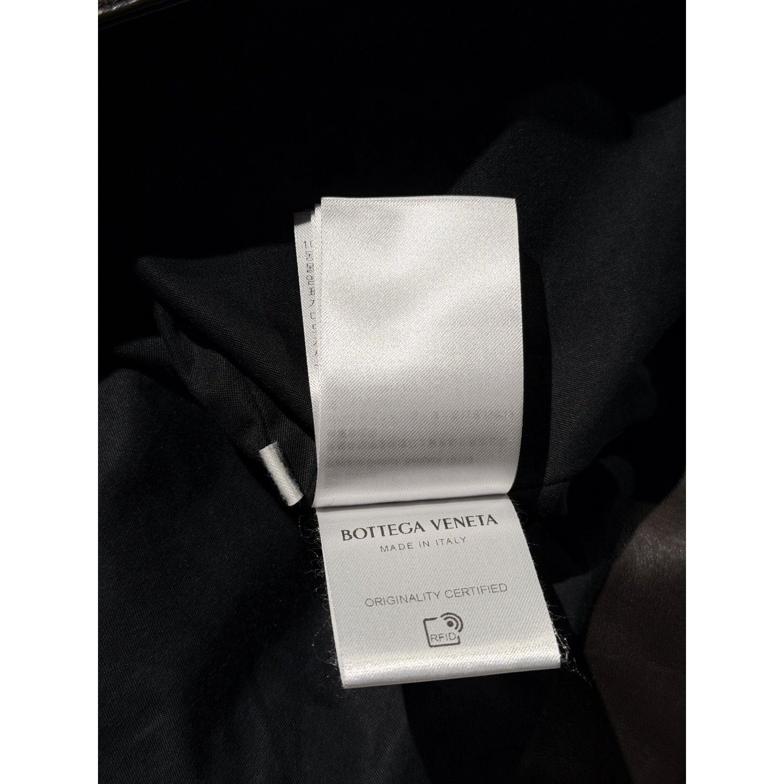 Intrecciato collar leather jacket