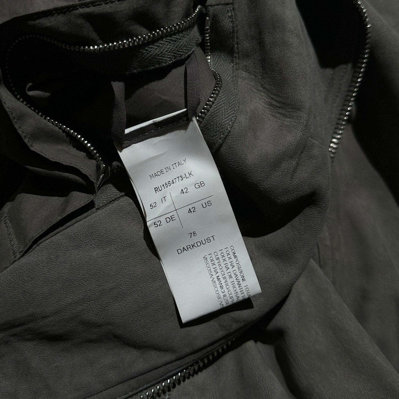 Leather multizip sueded jacket