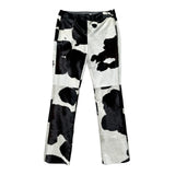 Calfskin Fur Cow print pant