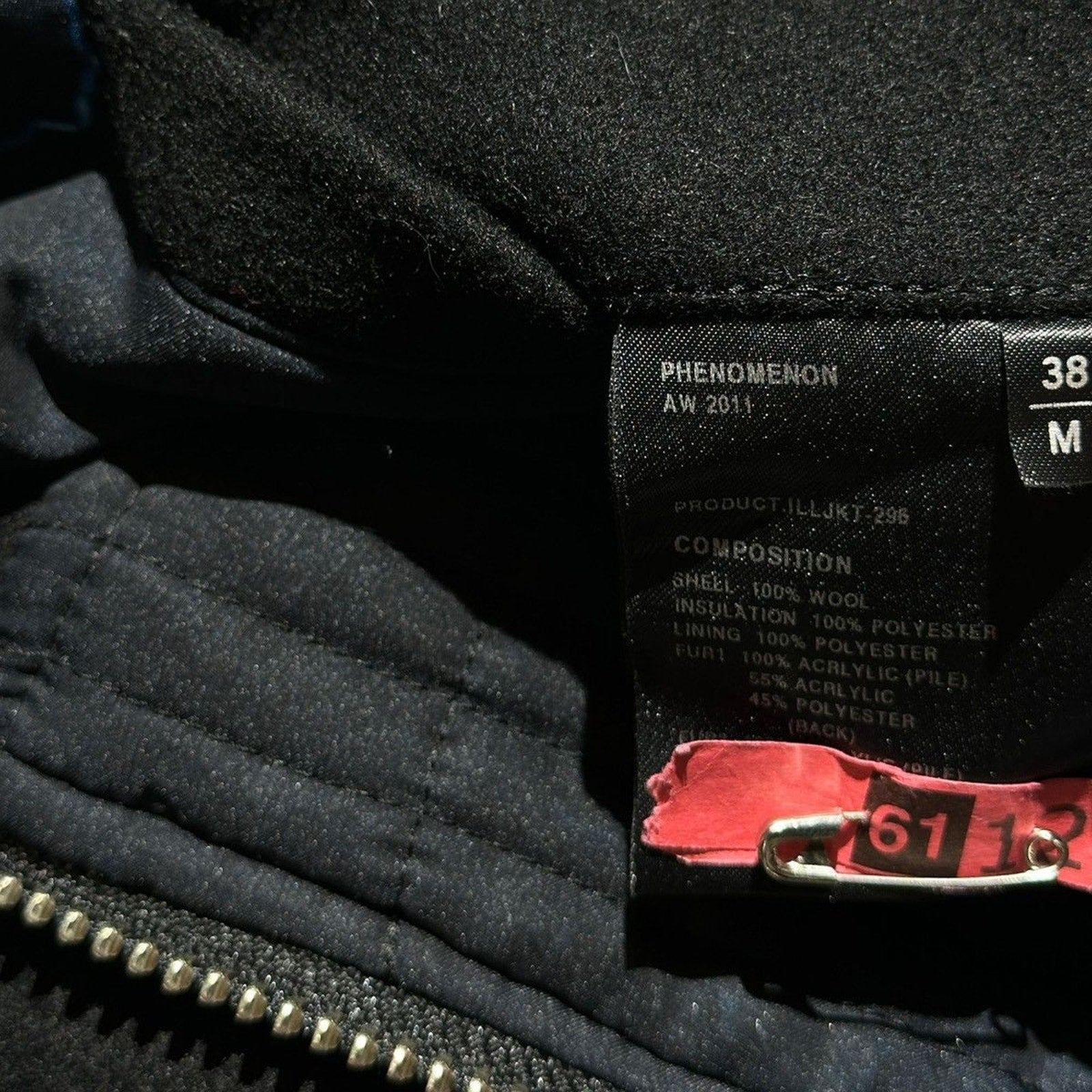 AW11 Wool fur hooded cropped parka
