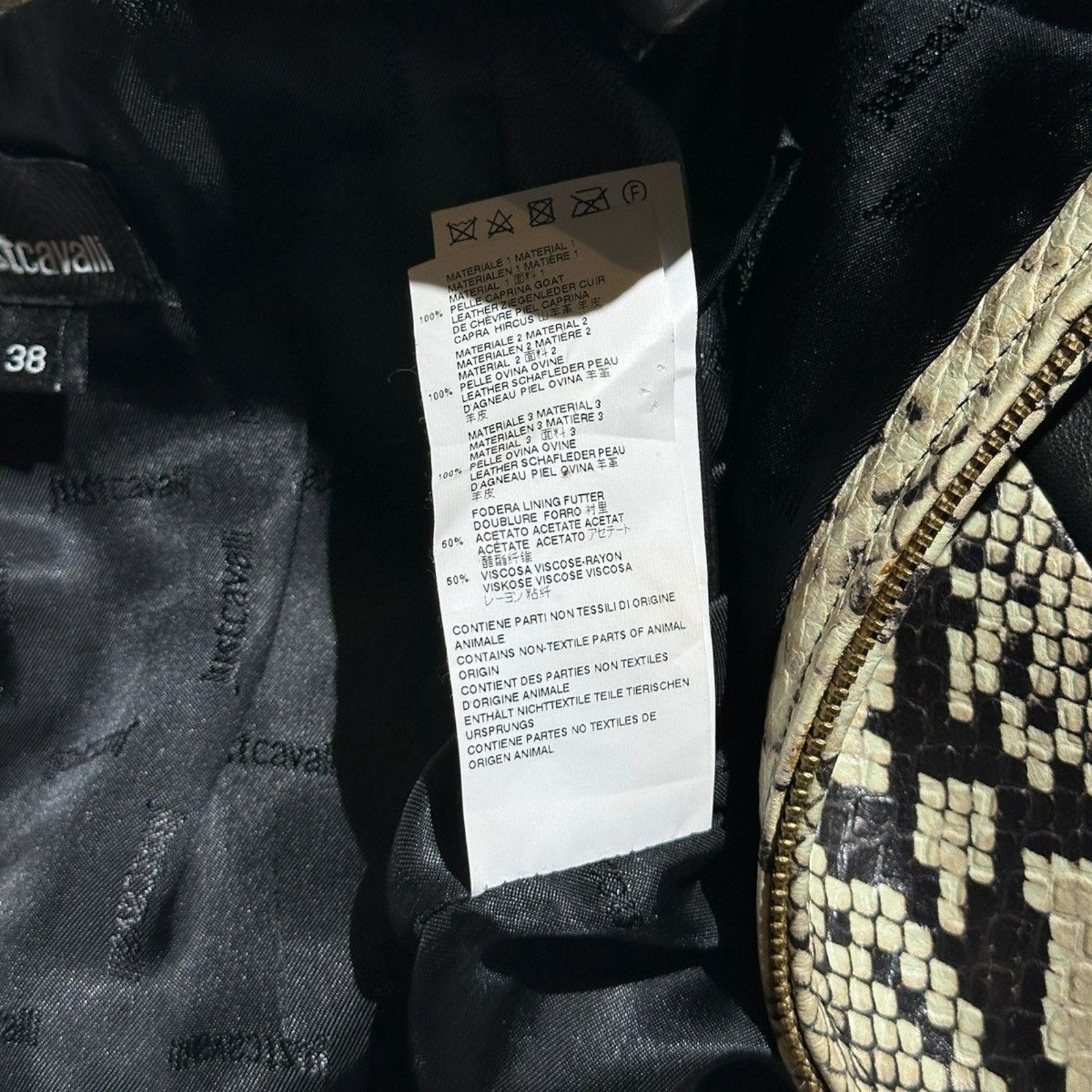 Leather python paneled dress
