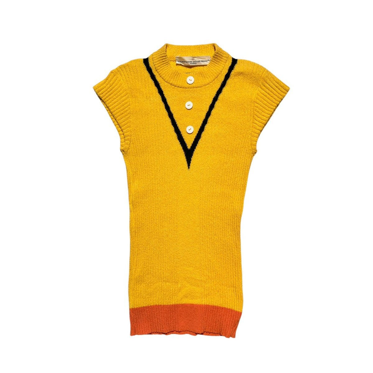 Stretch ribbed Colorblock top
