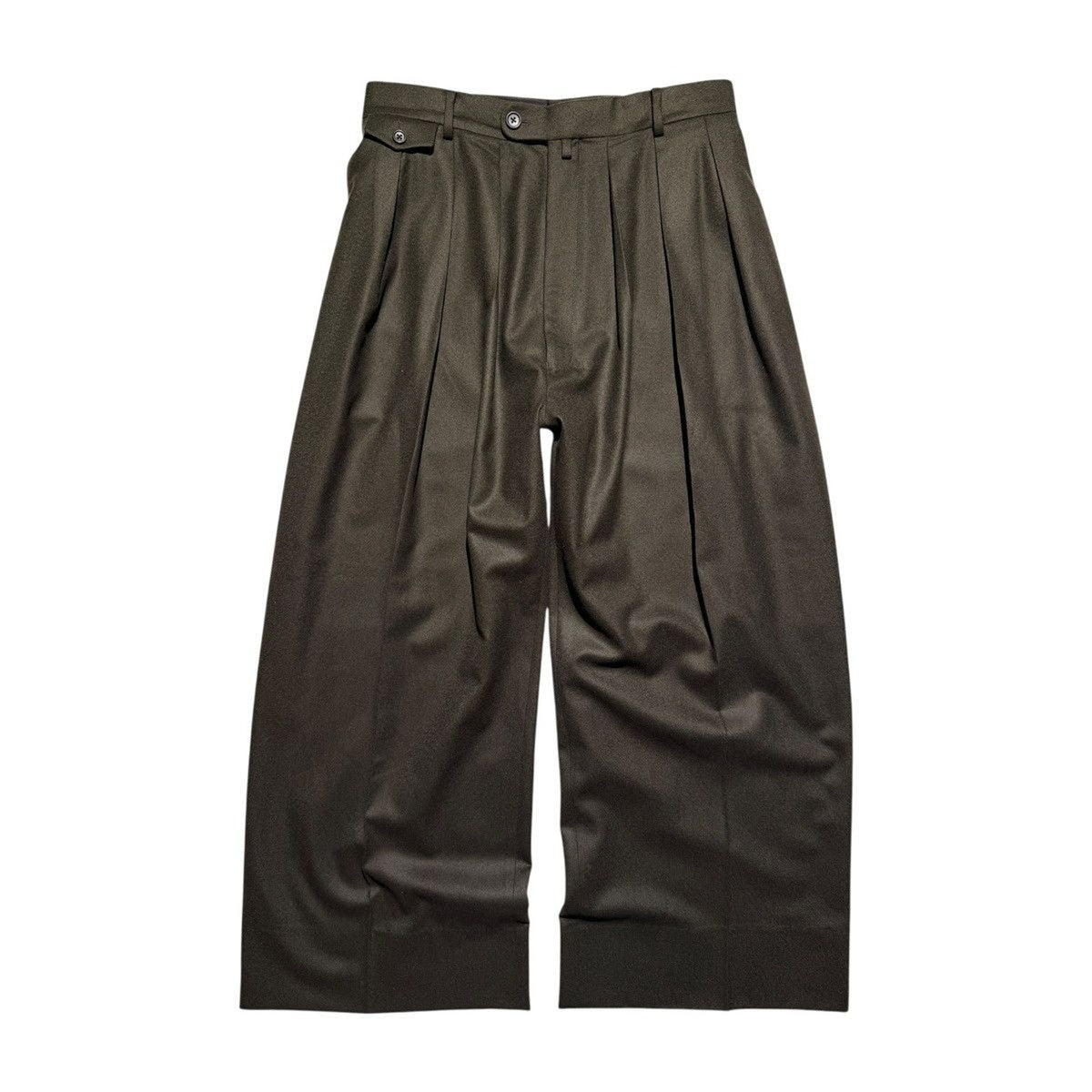 Pleated wide leg hakama trouser