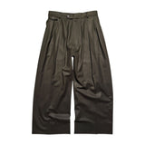 Pleated wide leg hakama trouser