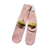 Smiley face logo socks