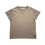 V neck slit “off” tee