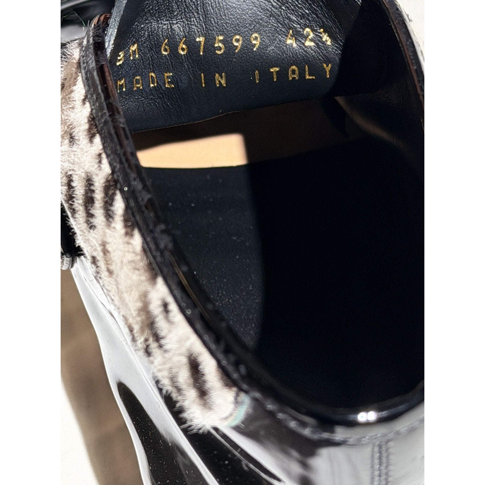 Patent leather ponyhair anthony boot