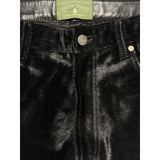 Ponyhair calf leather pants