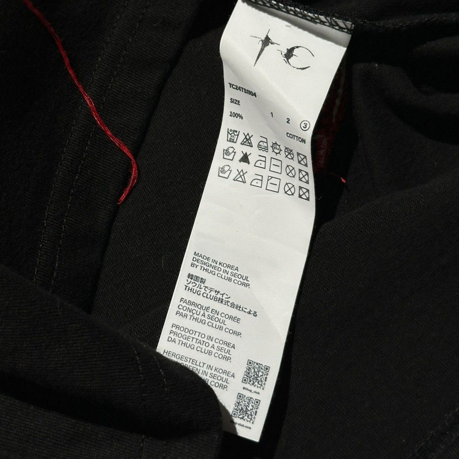 Embroidered hanging thread stitching long sleeve