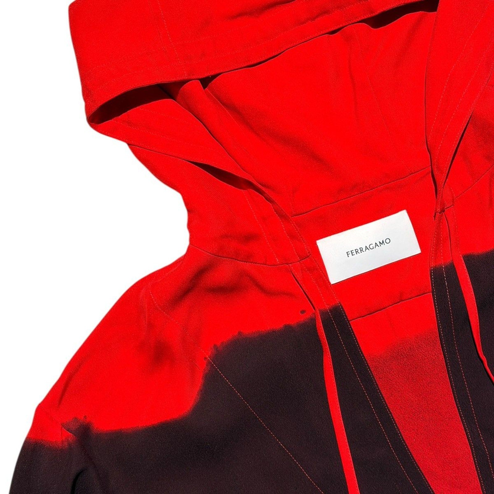 Gradient effect v neck hoodie