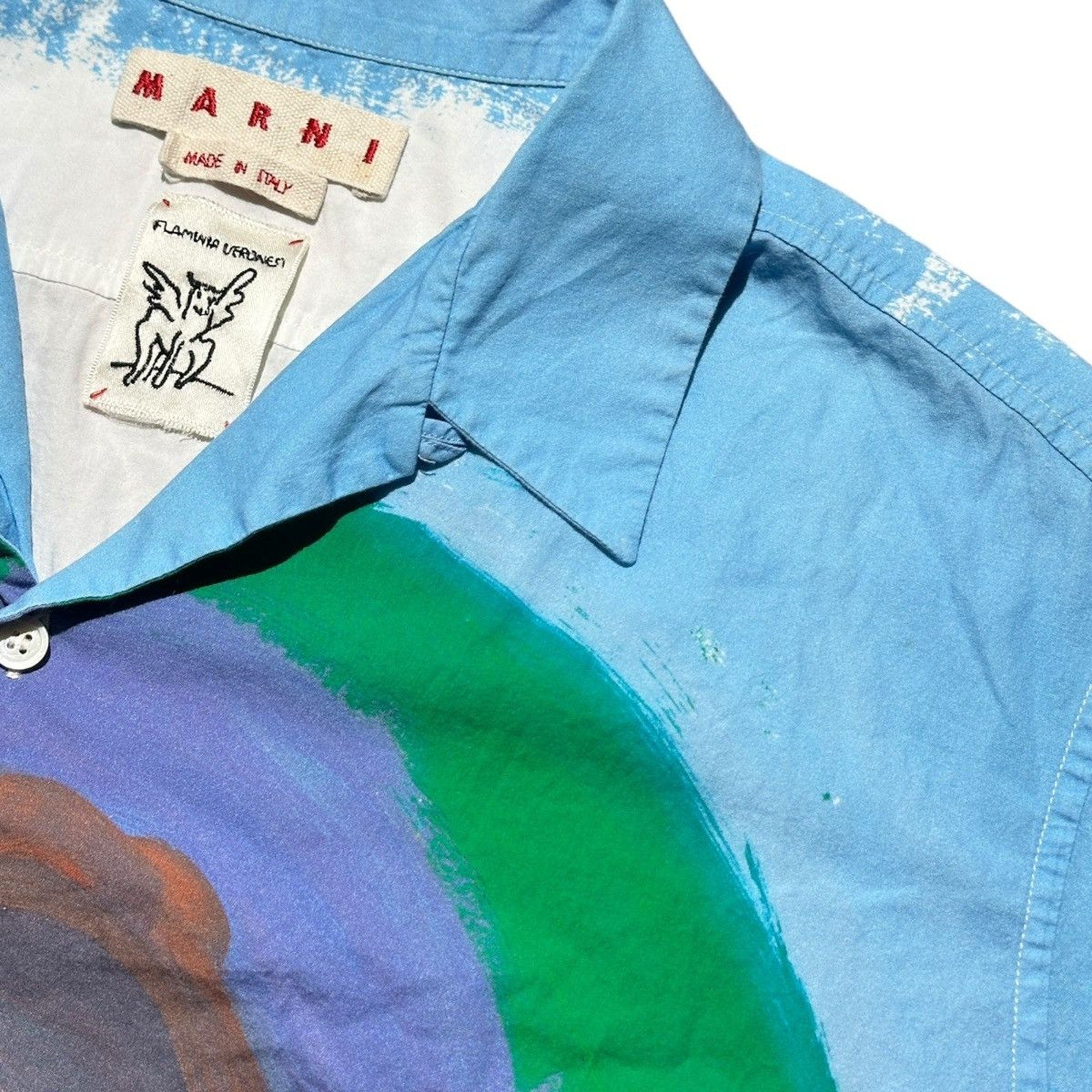 brush stroked multicolor shirt