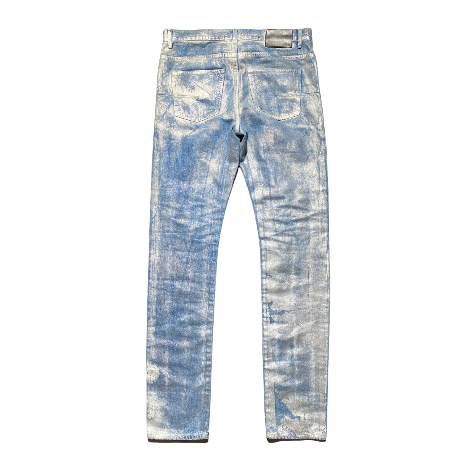 Gloss coated denim