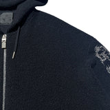 Boucle barbed wire zip hoodie