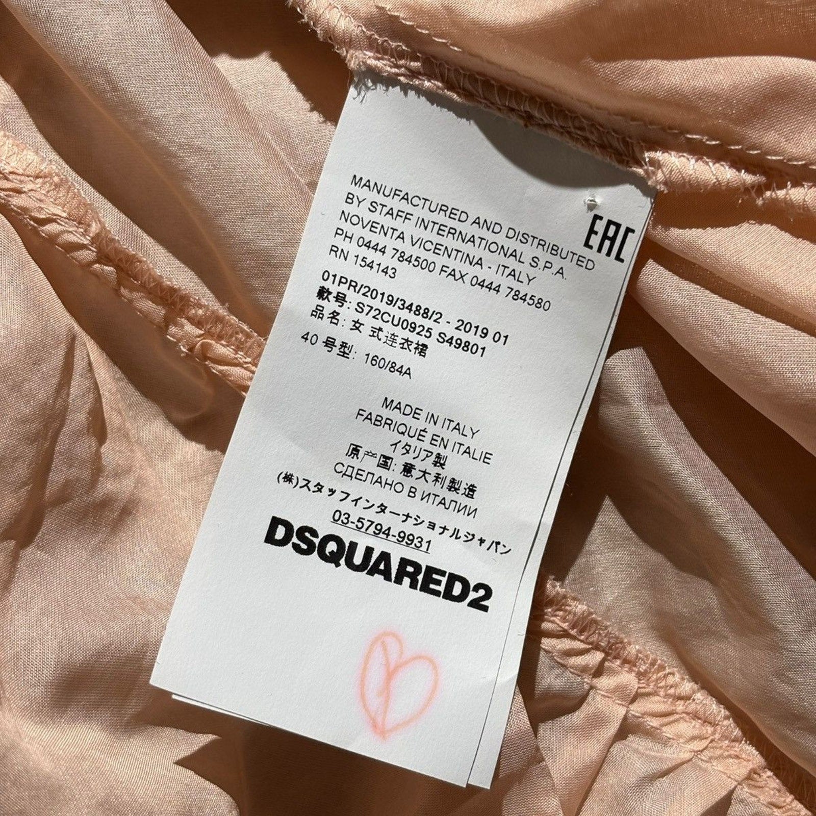SS19 draped silk blend lace tie dress