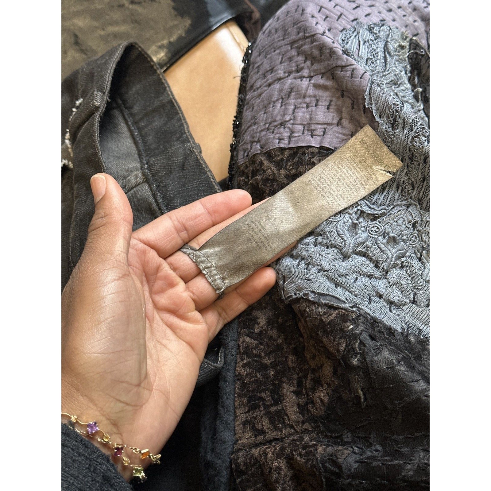 SS23 Sample paneled flare denim