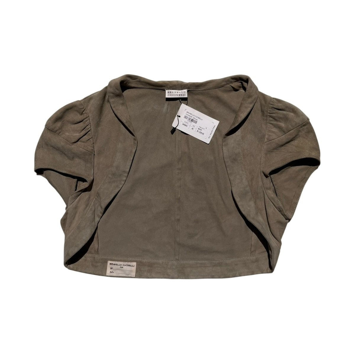 Leather cropped shrug/bolero
