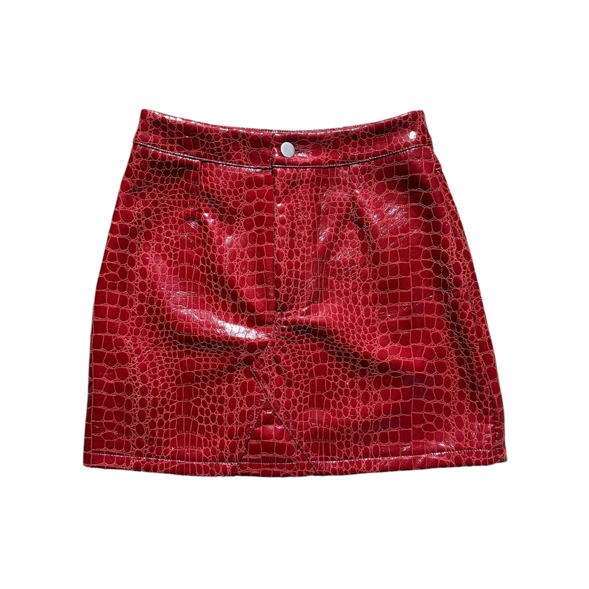 Croc skin effect miniskirt