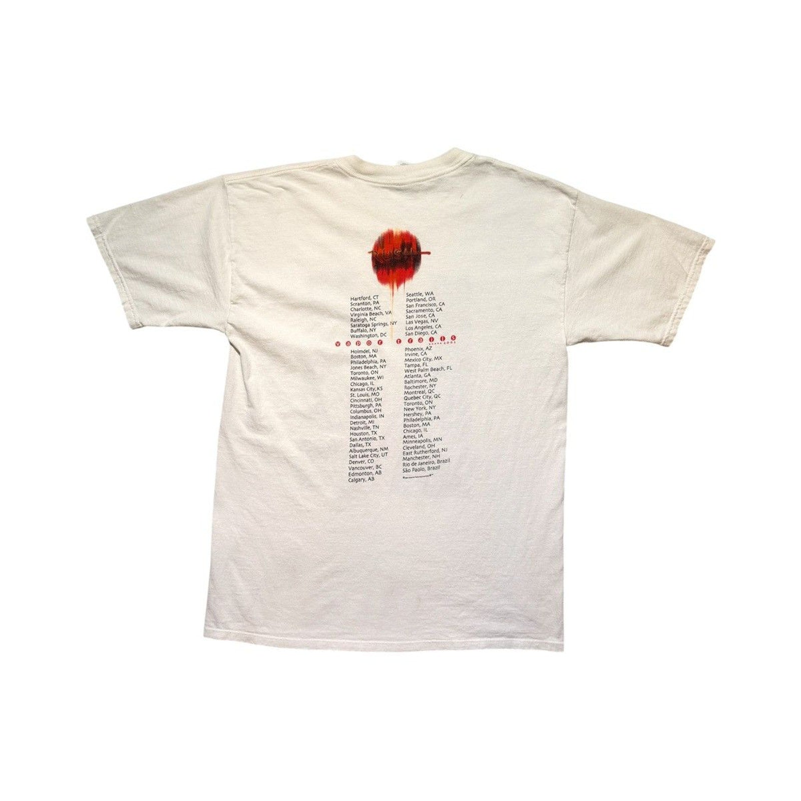 Rush 2002 Vapor trails tour tee