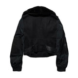 FW11 Runway Mink fur trim cropped biker jacket