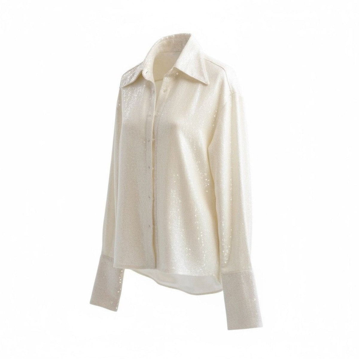 Sequin button down shirt