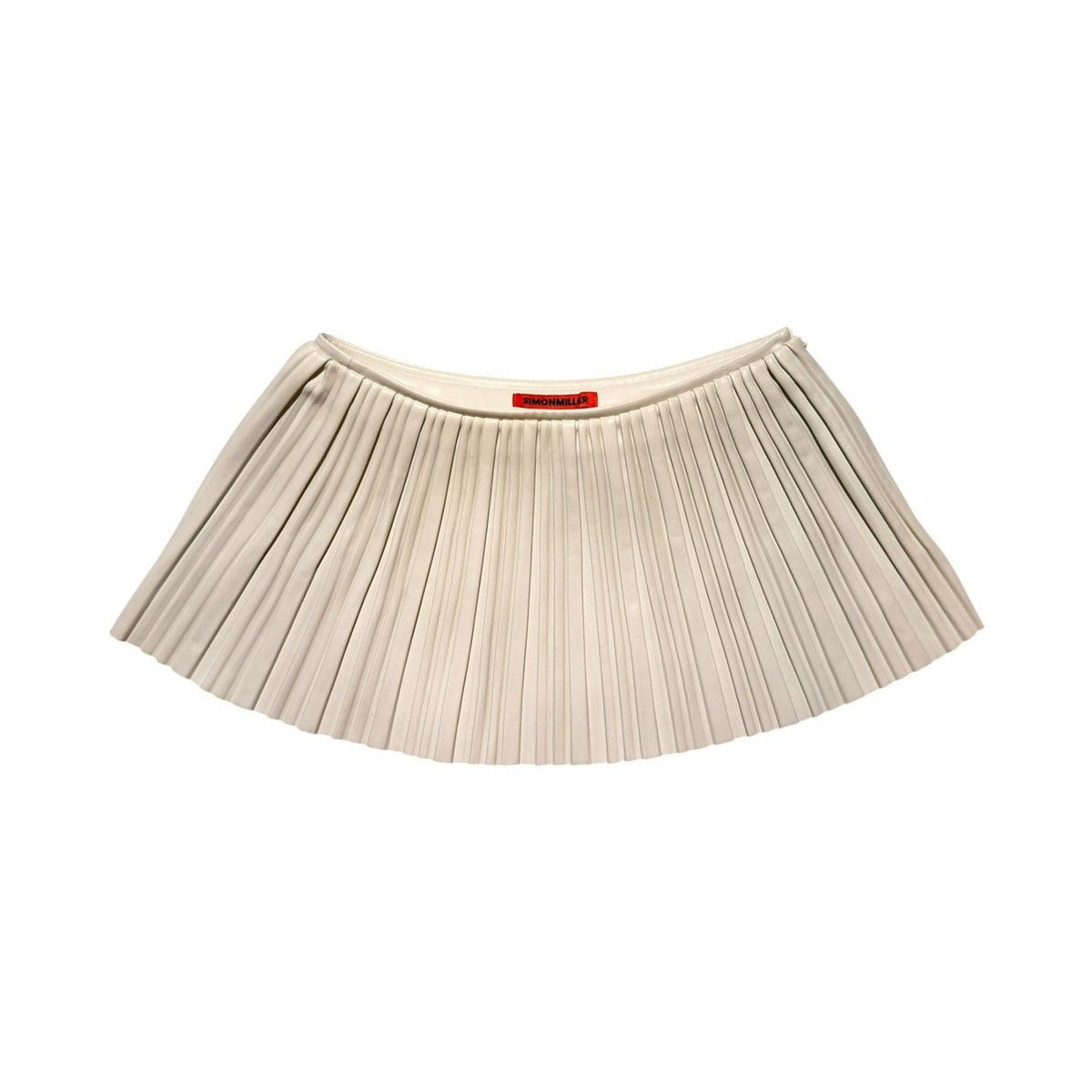 Pleated faux leather skirt