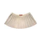 Pleated faux leather skirt
