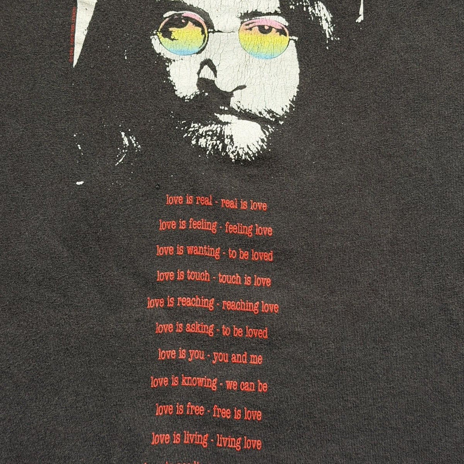 John lennon 1991 love is real vintage tee