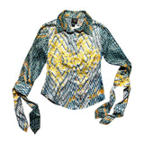 Archive snake print Graphic silky shirt