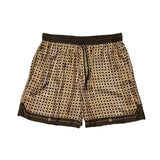 Weave patterned silk shorts