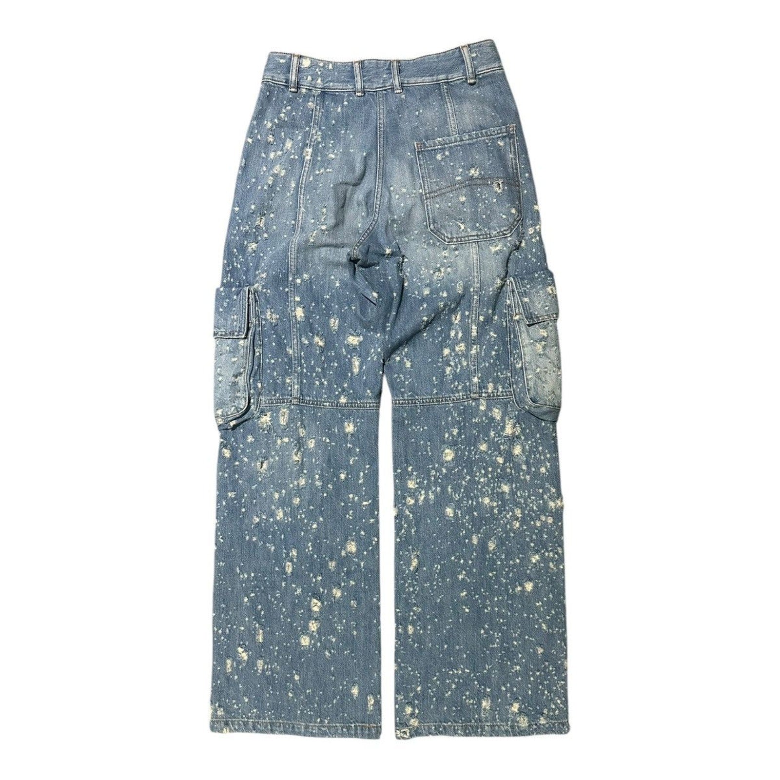 distressed baggy cargo denim