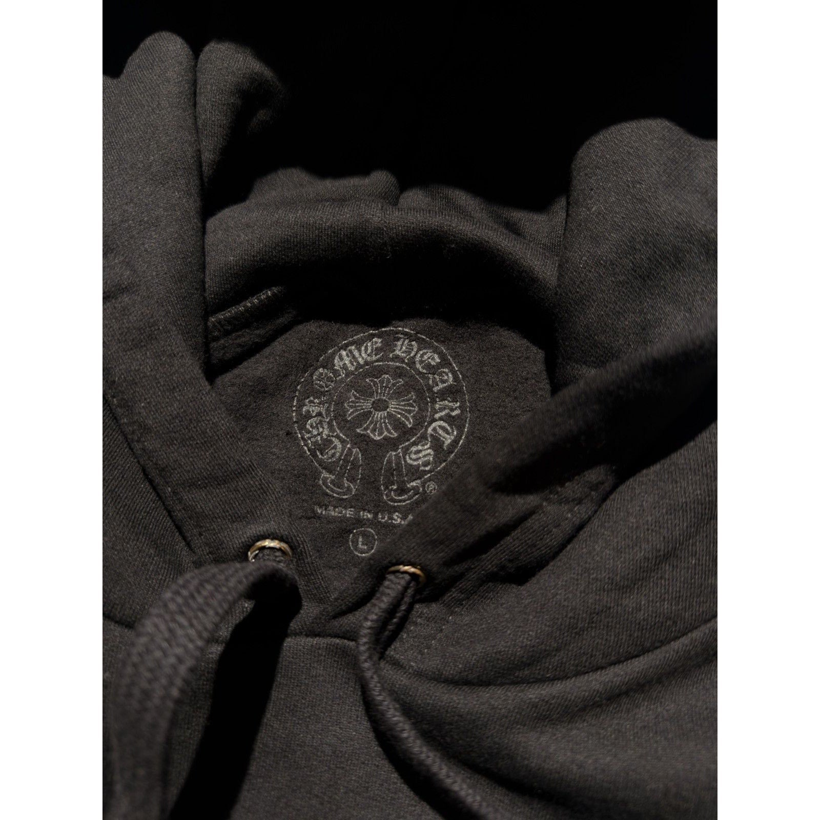 Triple black logo hoodie
