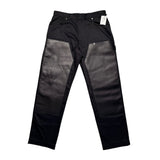 Leather panel carpenter pant