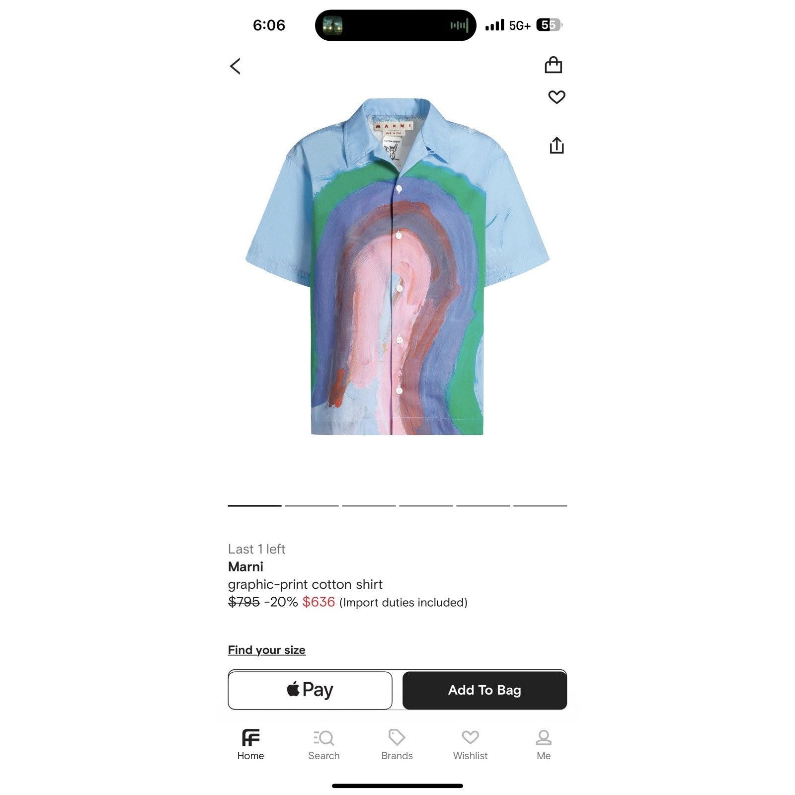 brush stroked multicolor shirt