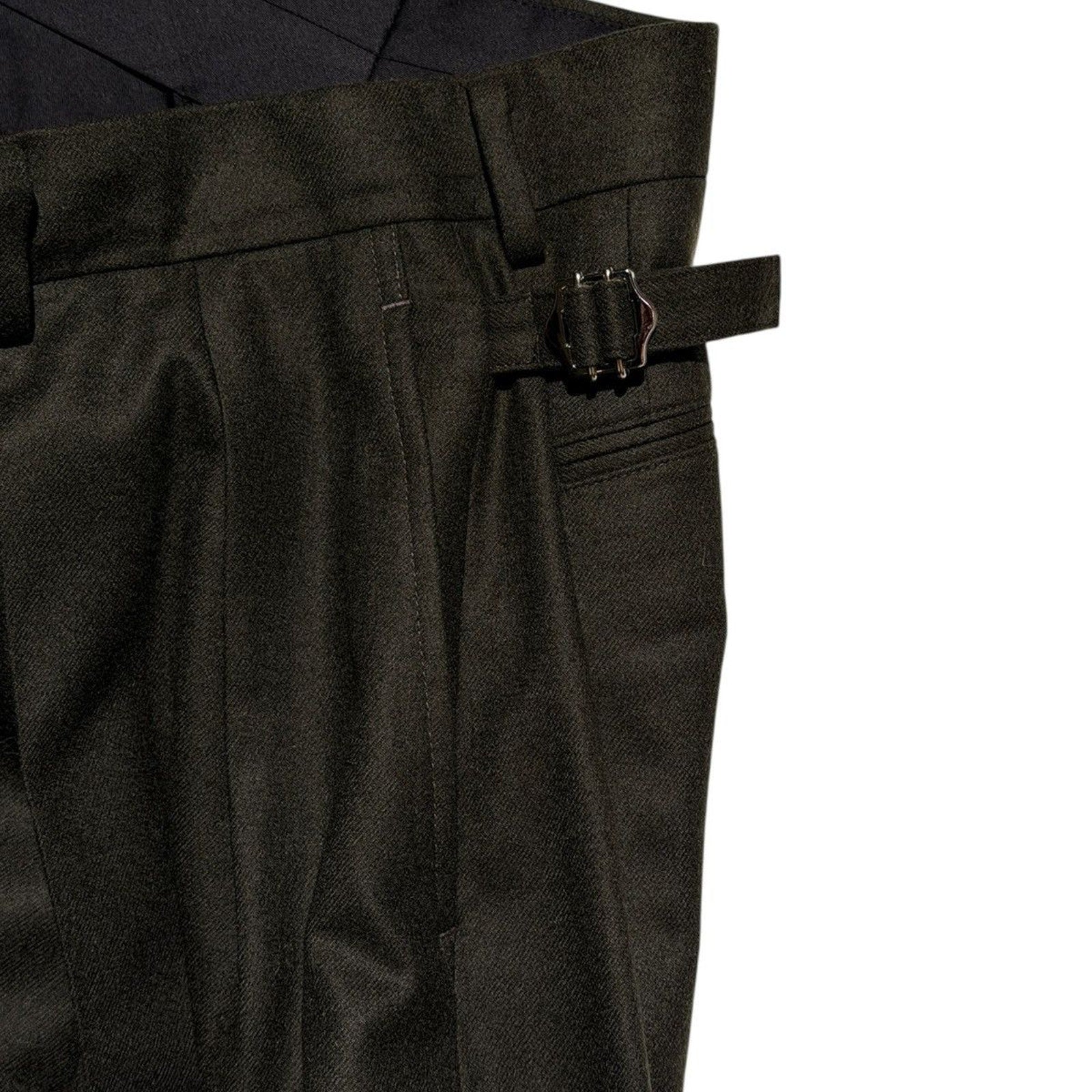 Pleated wide leg hakama trouser