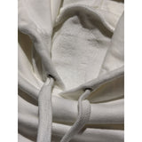 White silver foil logo hoodie