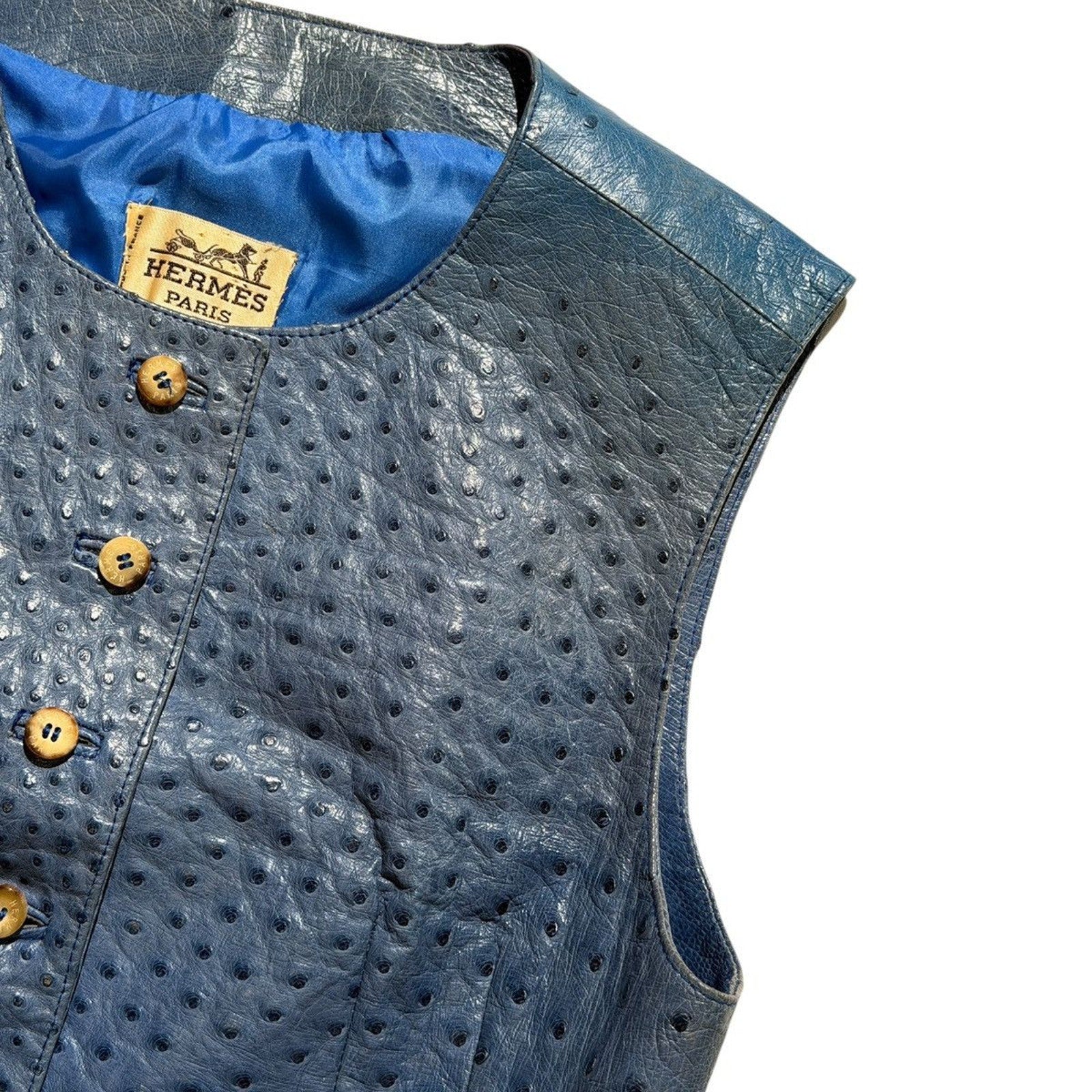 Ostrich leather vest