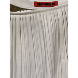 Pleated faux leather skirt