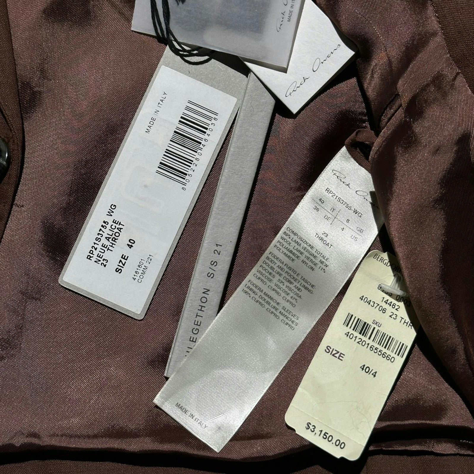 $3,150 NWT SS21 Alice bondage blazer