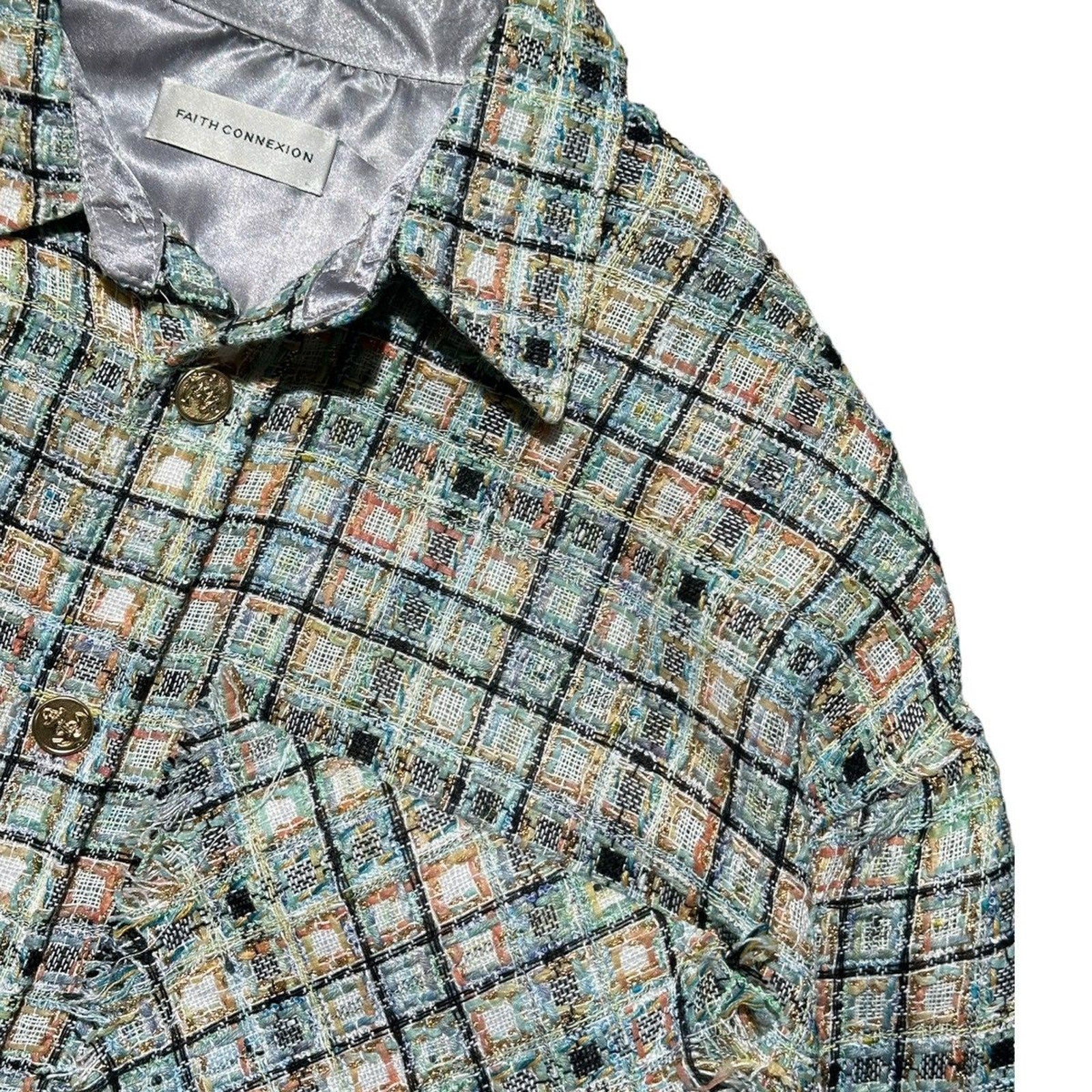 Oversized tweed flannel