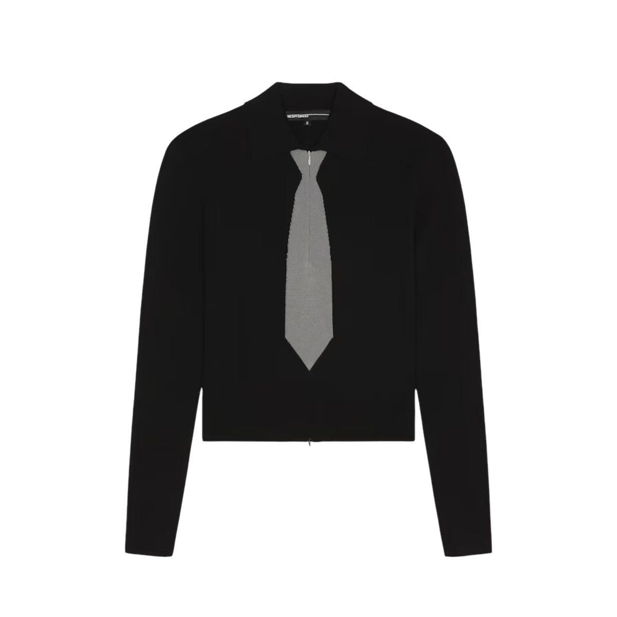 Knit tie shirt