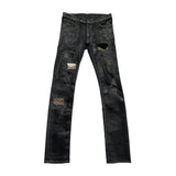 waxed patchwork denim