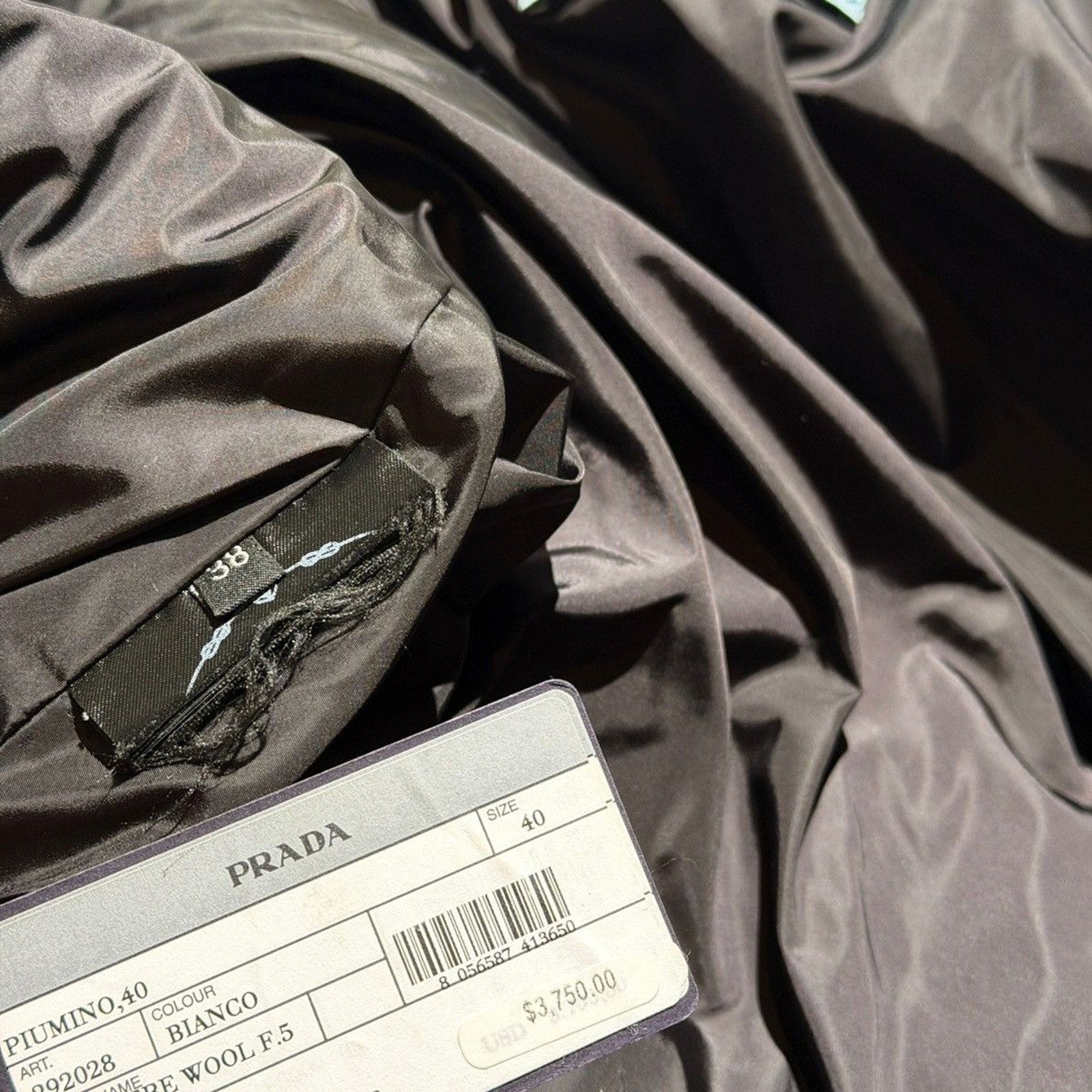 Cashmere wool puffer logo jacket