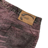 Crystal embellished glitter denim