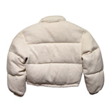 Cashmere wool puffer logo jacket