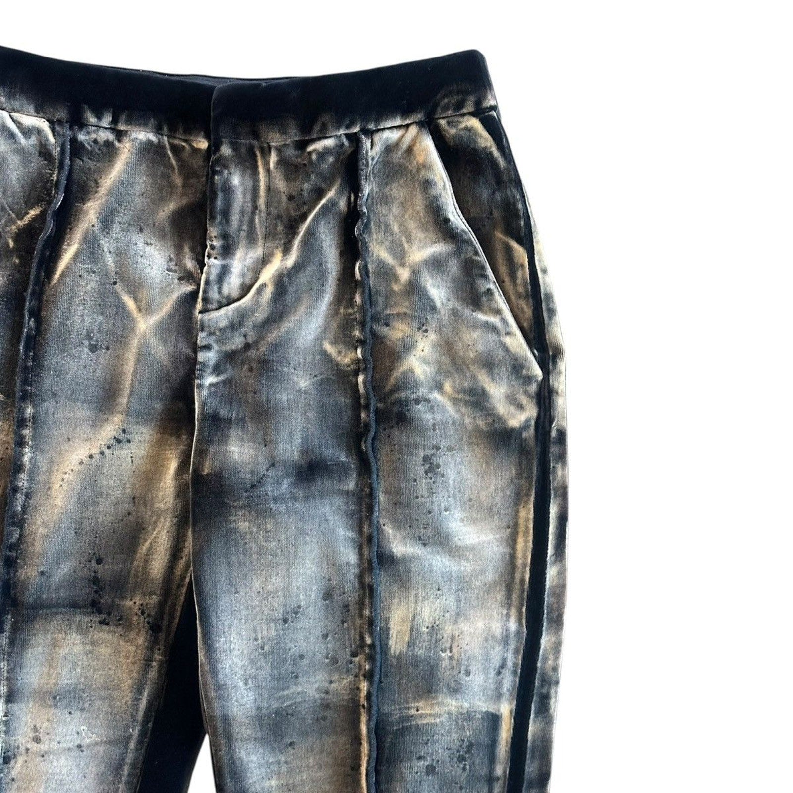 Velvet abstract trouser