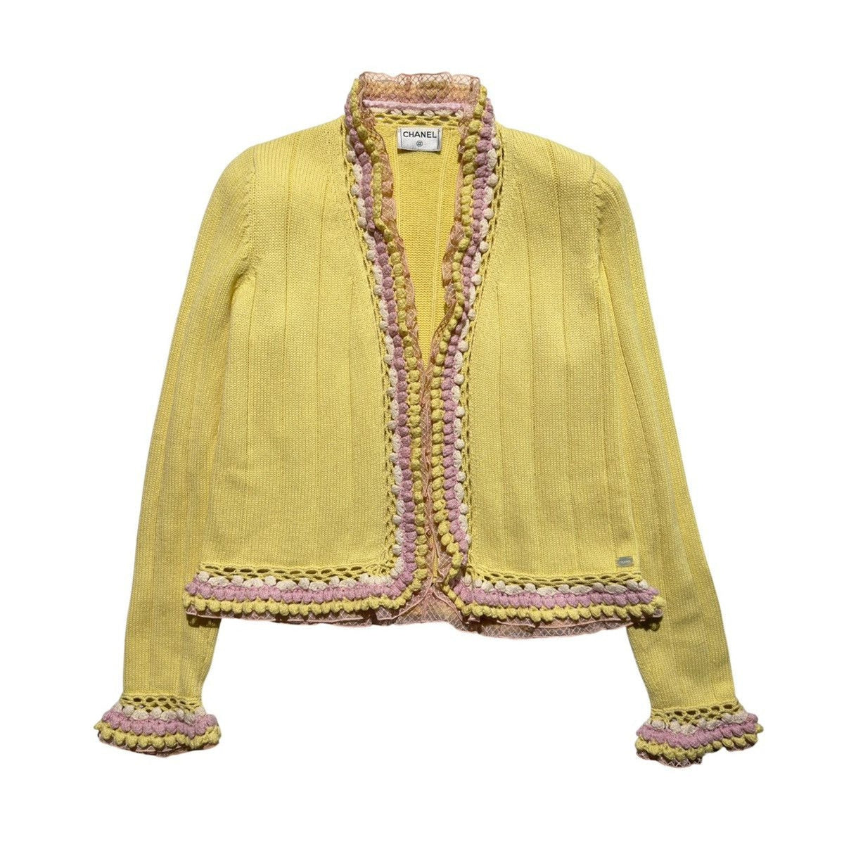 2004 cruise “pom pom” cashmere cardigan