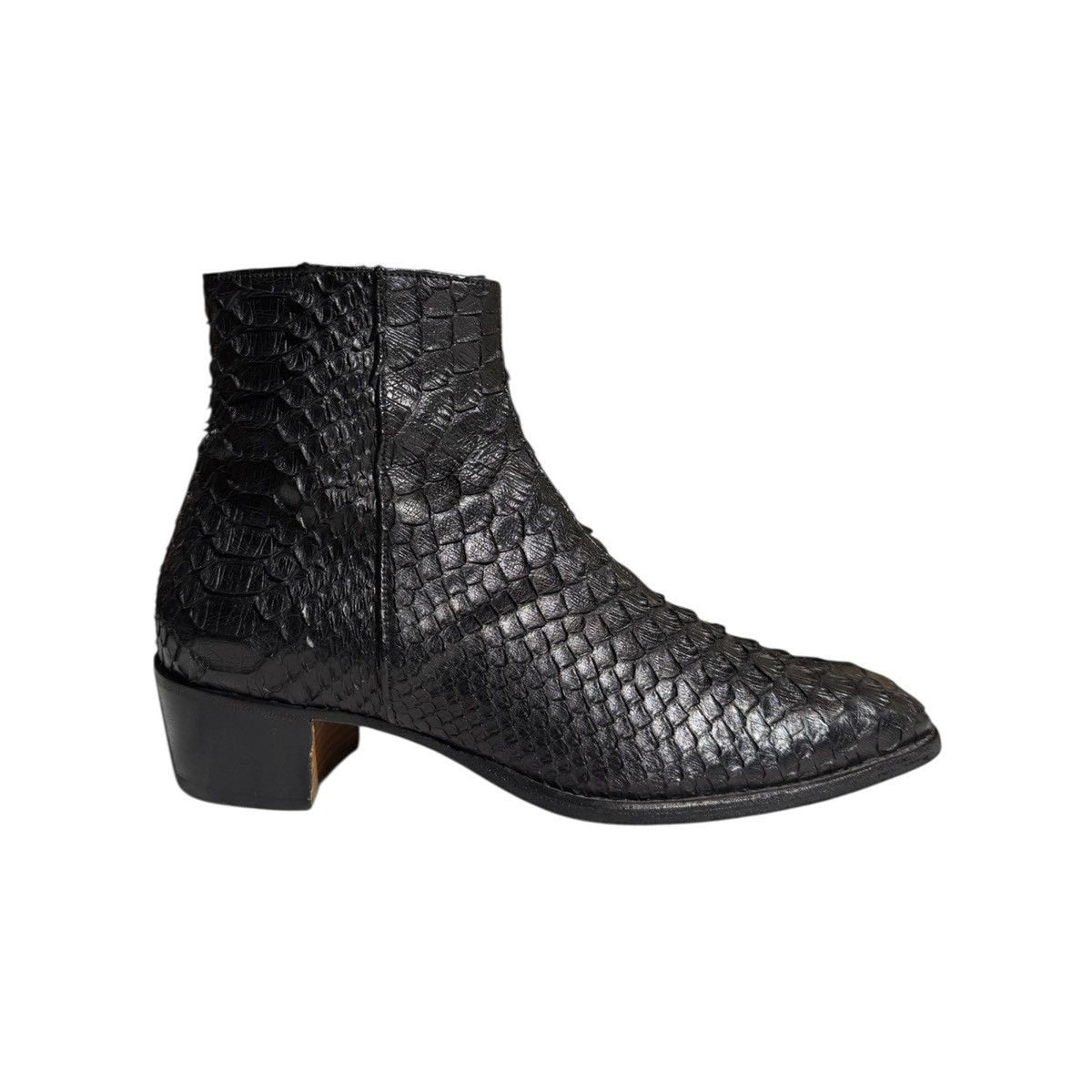 Python snakeskin 40mm heeled sonny boot
