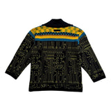 FW1995 circuit board zip sweater