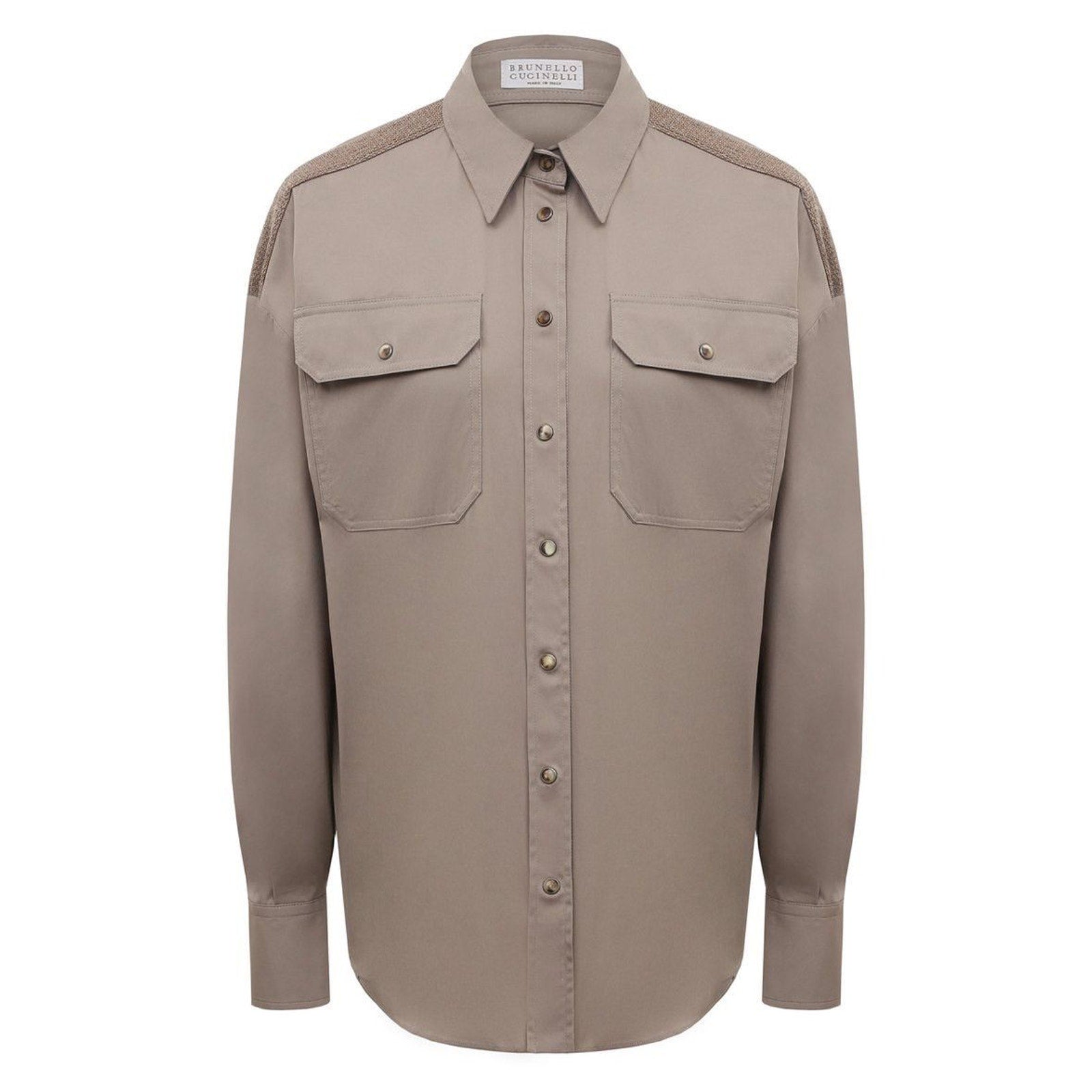 Monili beaded snap button shirt