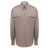 Monili beaded snap button shirt